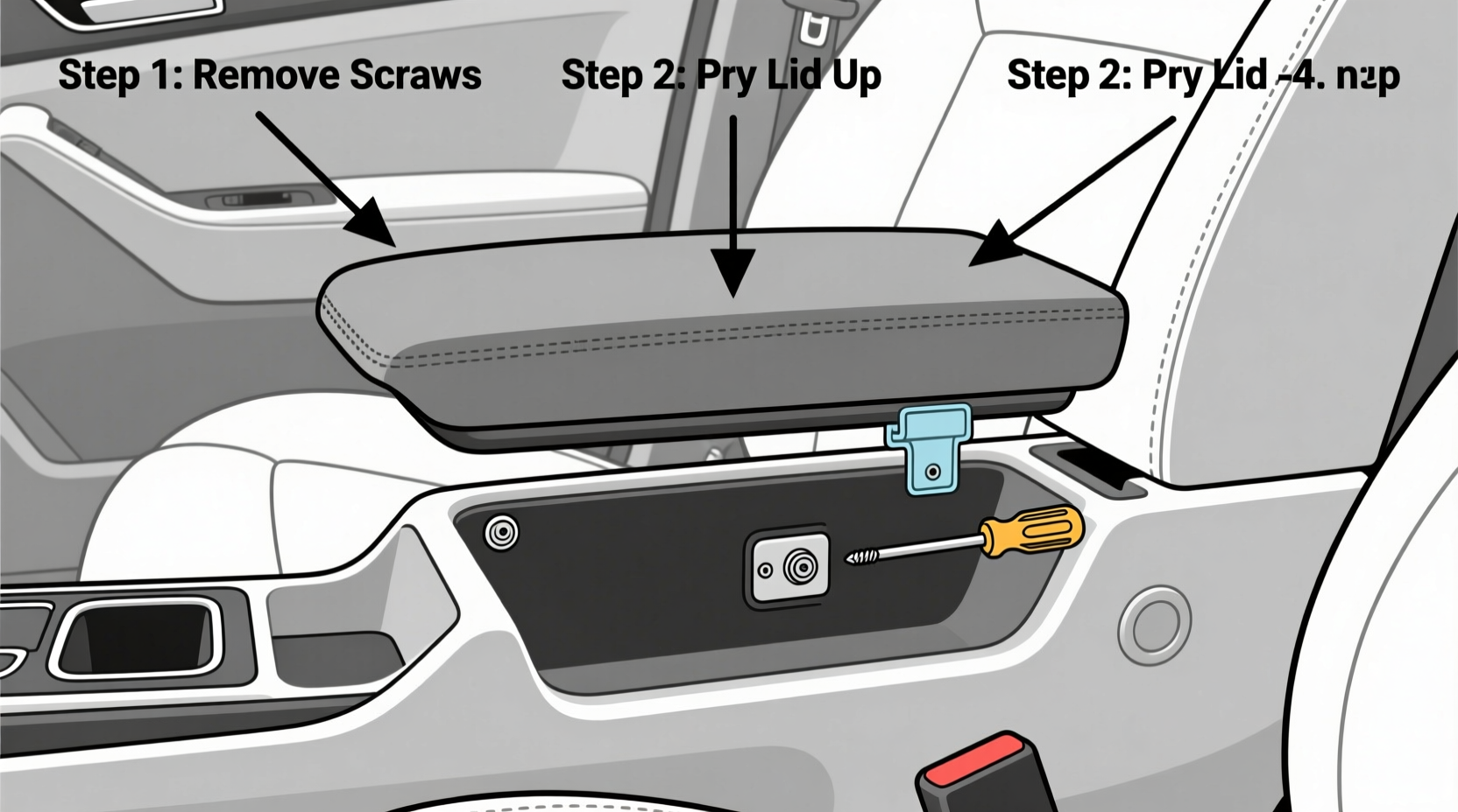 replace holden armrest lid