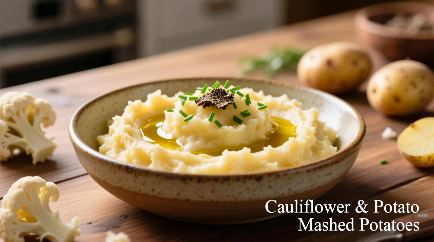 Cauliflower and Potato Mashed Potatoes: Healthier Creamy Recipe
