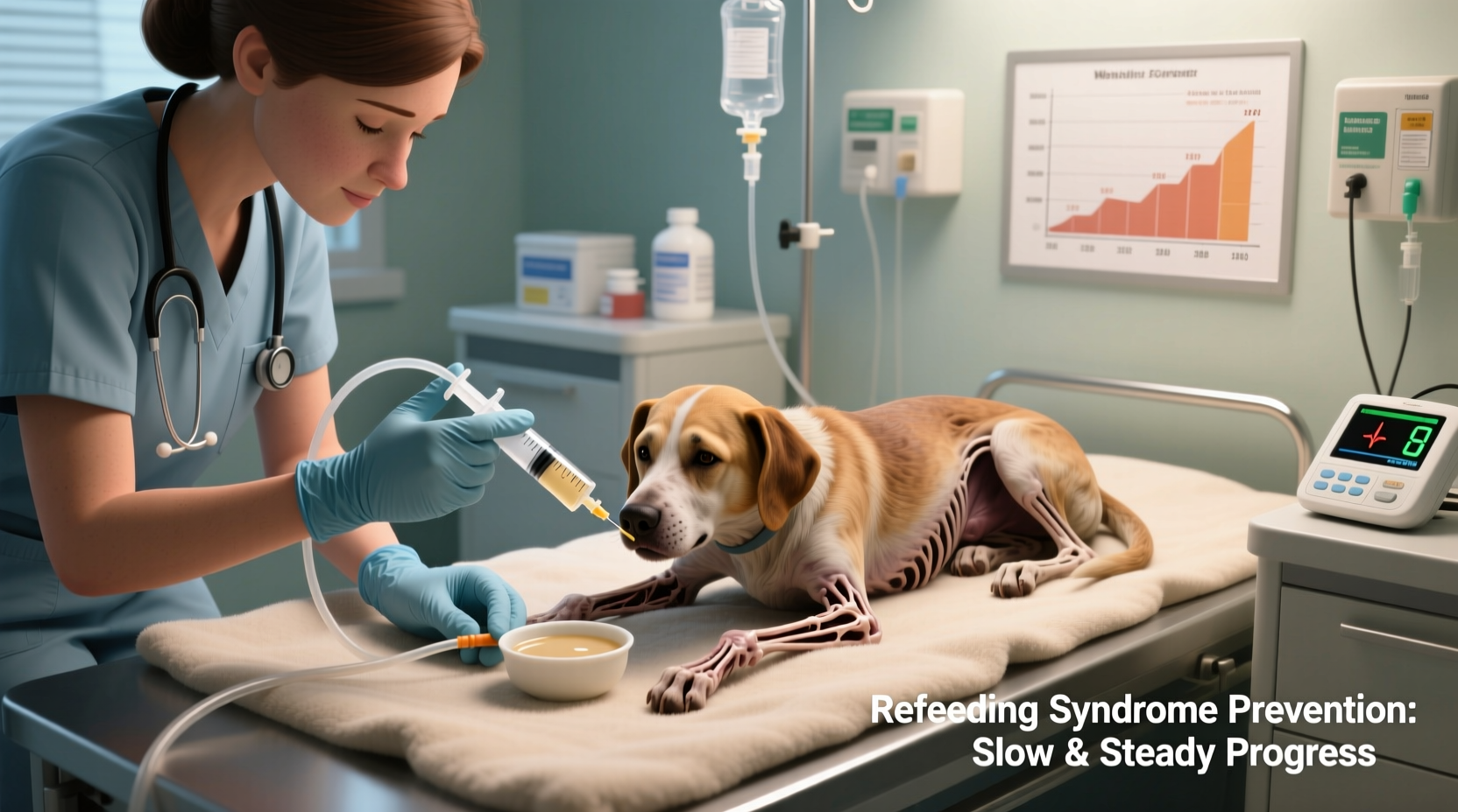 effective strategies for safely refeeding an emaciated dog and restoring their health