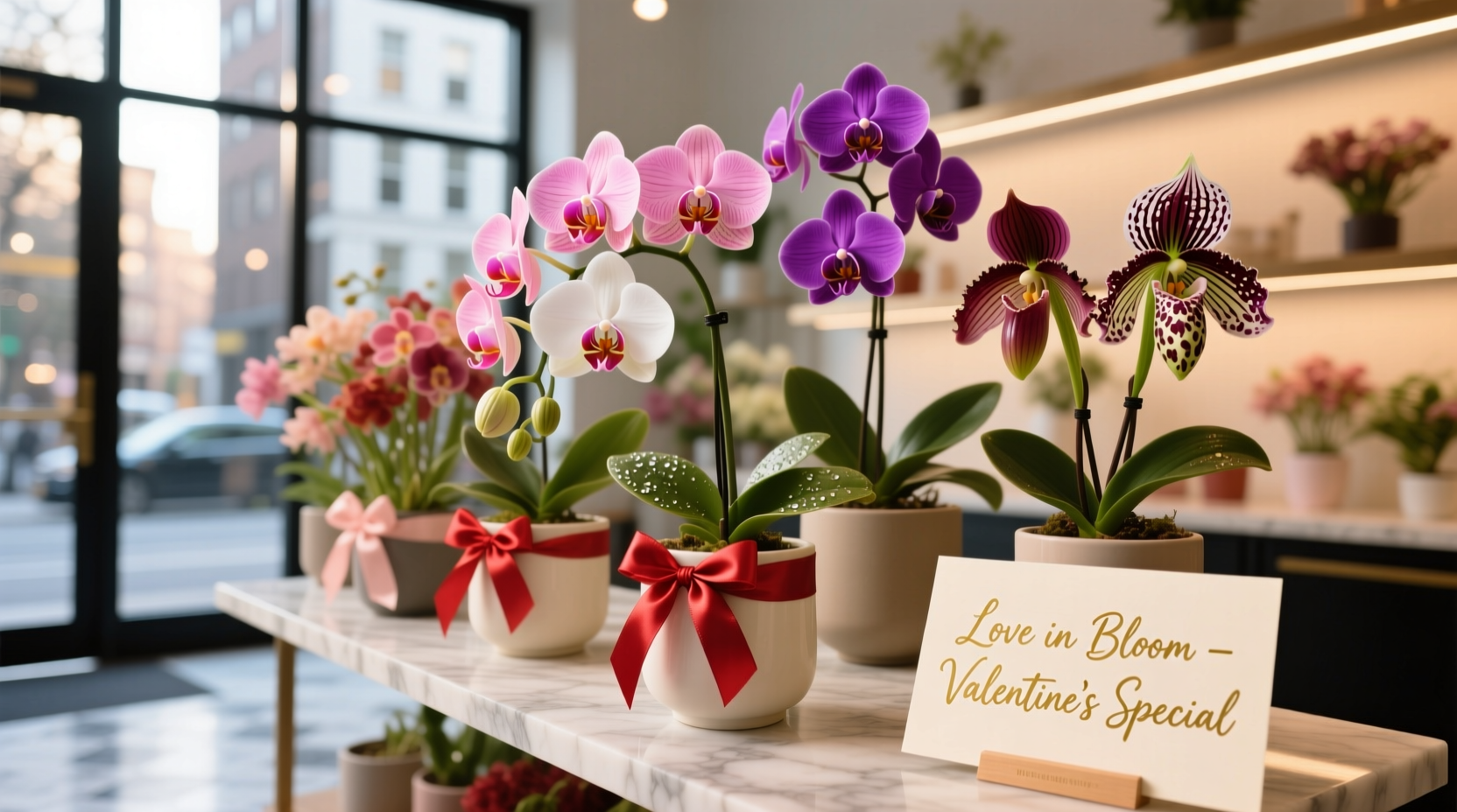 what kind of orchids are usually sold for valentines day