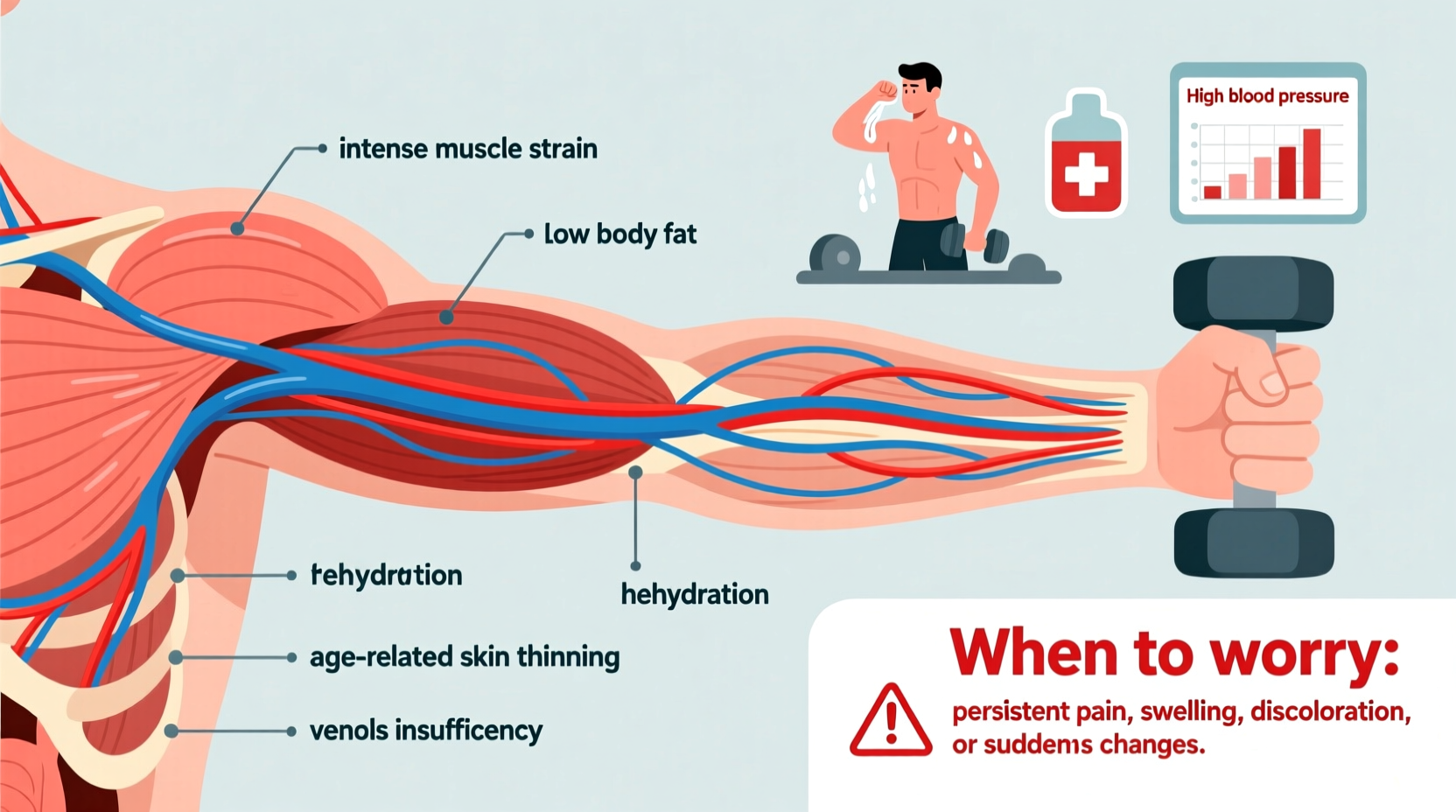 why do veins pop out causes and when to worry