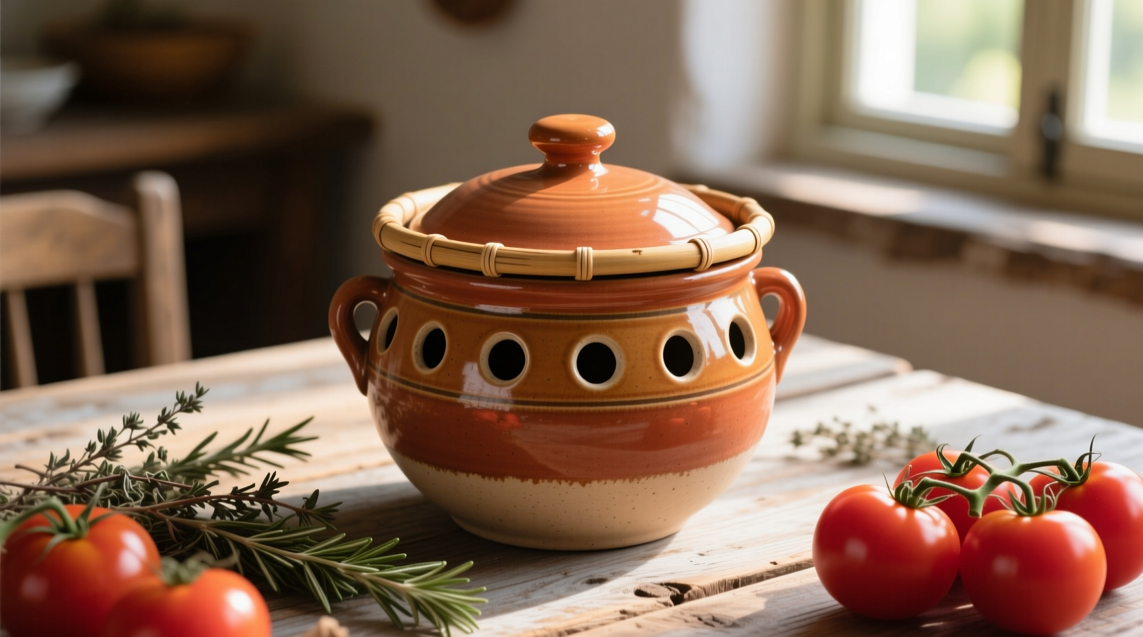 Proper tomato storage container with ventilation