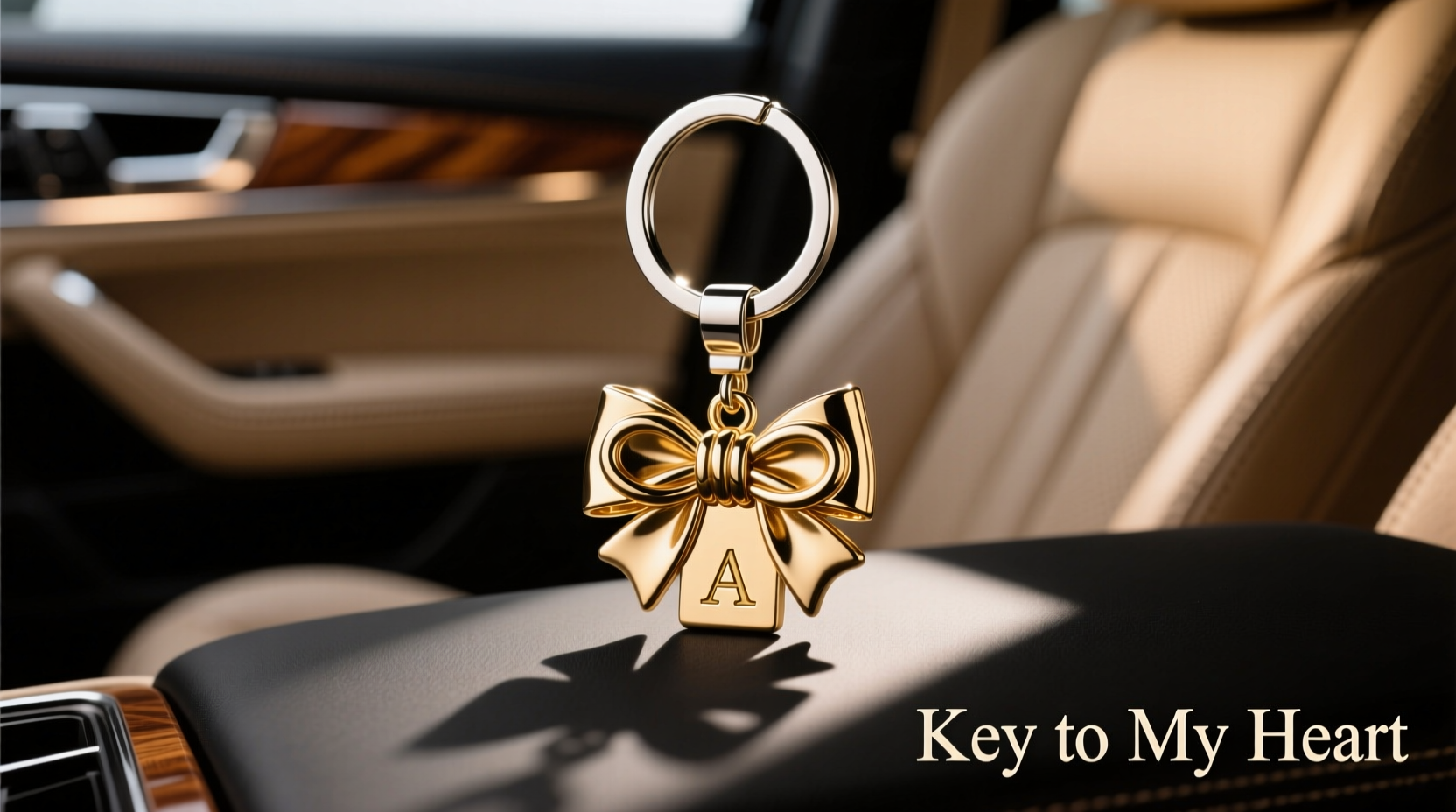 how to stylishly use a bowknot pendant as a personalized car keychain