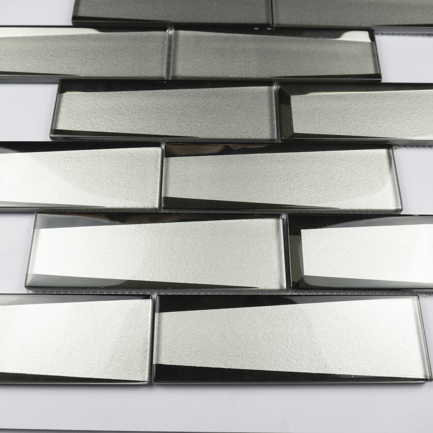 3D Hotel Project Glass Hexagonal Mosaics 8mm Thickness Mosaic Tile