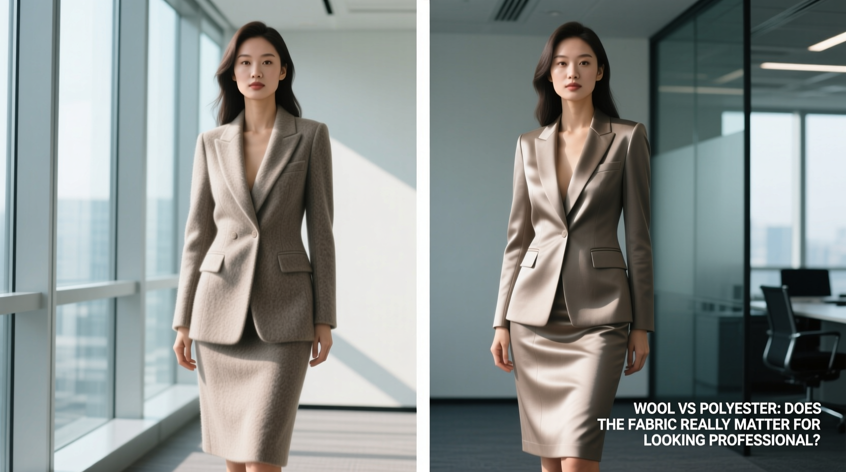 wool vs polyester skirt suit does the fabric really matter for looking professional