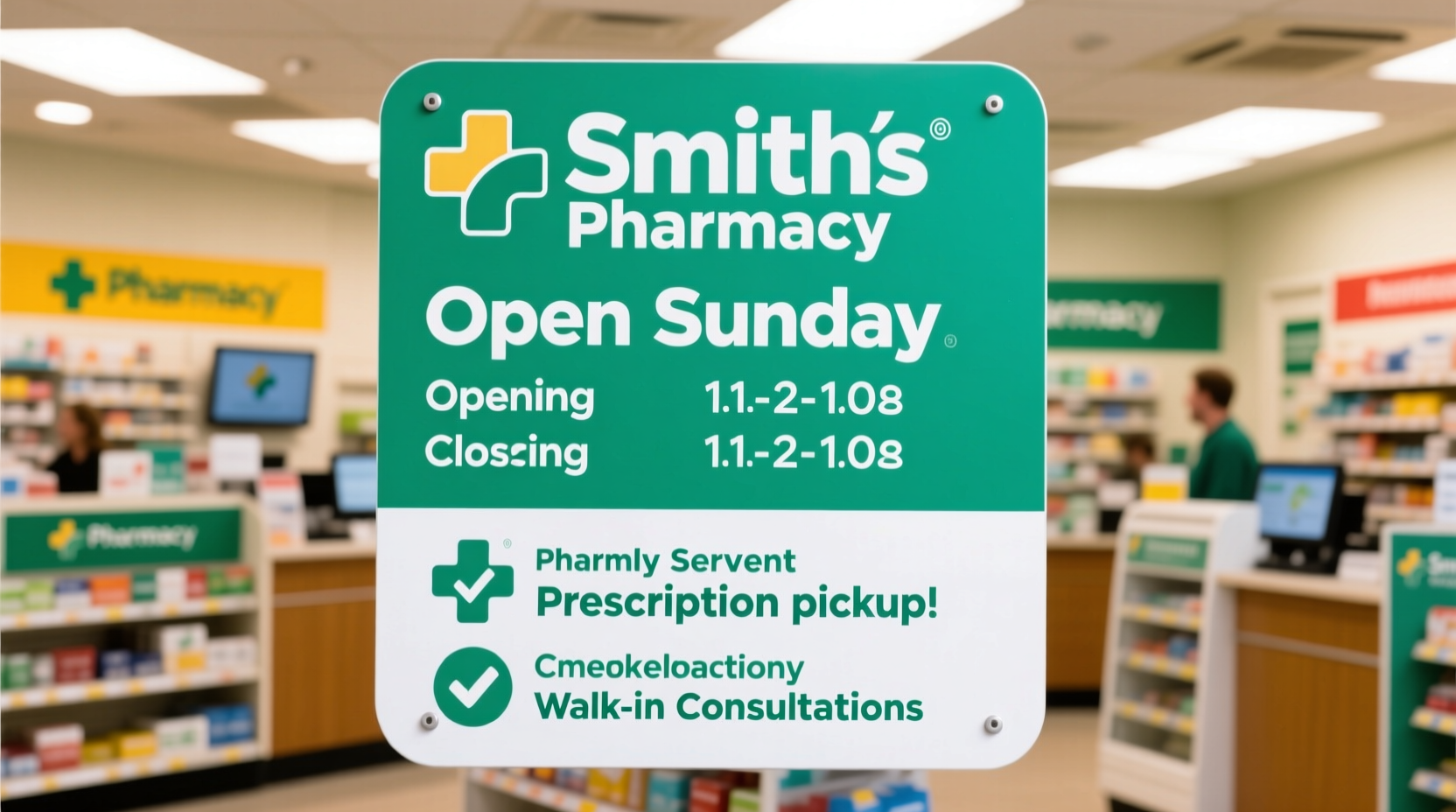 is smiths pharmacy open on sunday