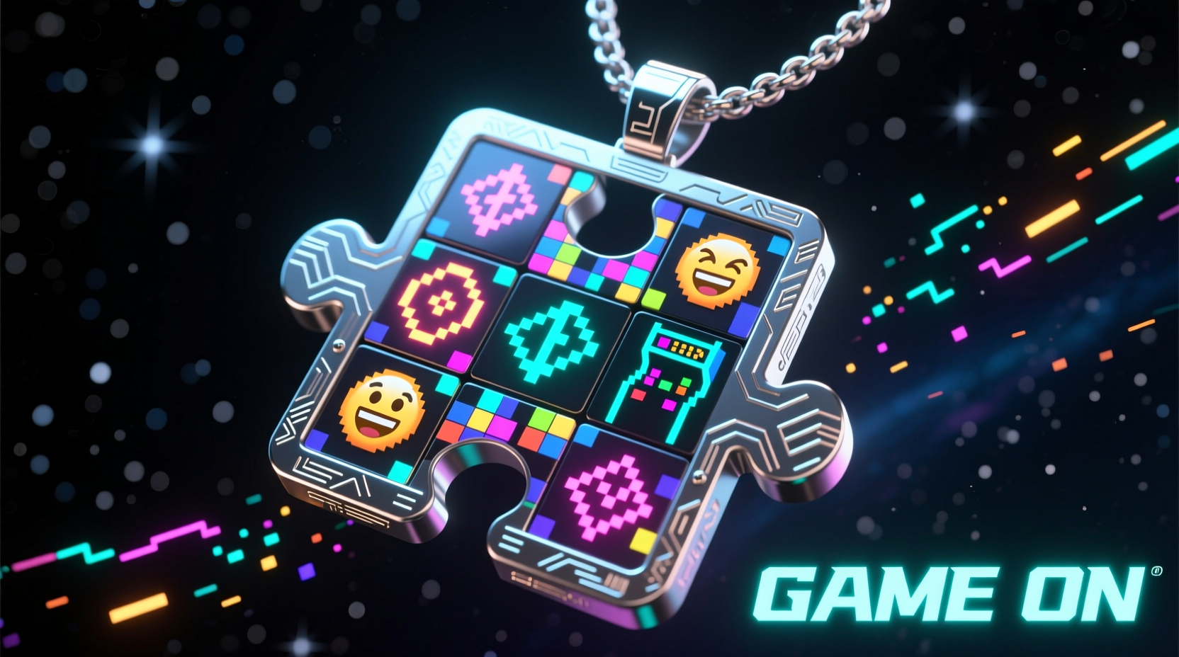 creative ways to style a mosaic game animation pendant for unique visual impact