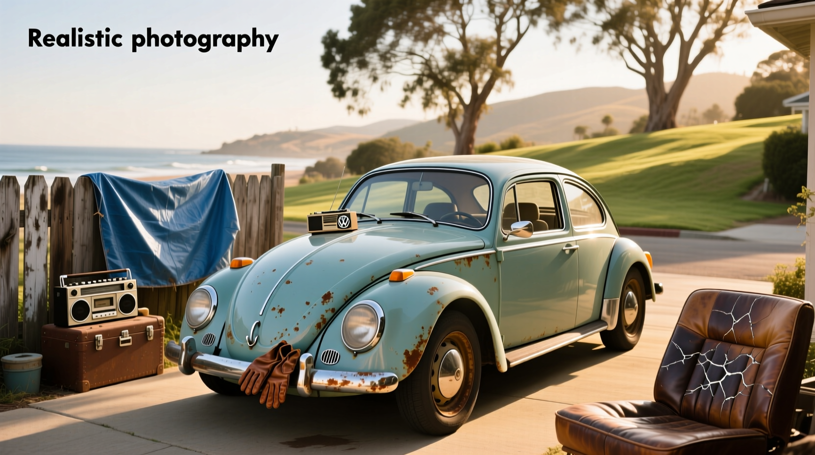 Vintage Volkswagen Fastback in classic color