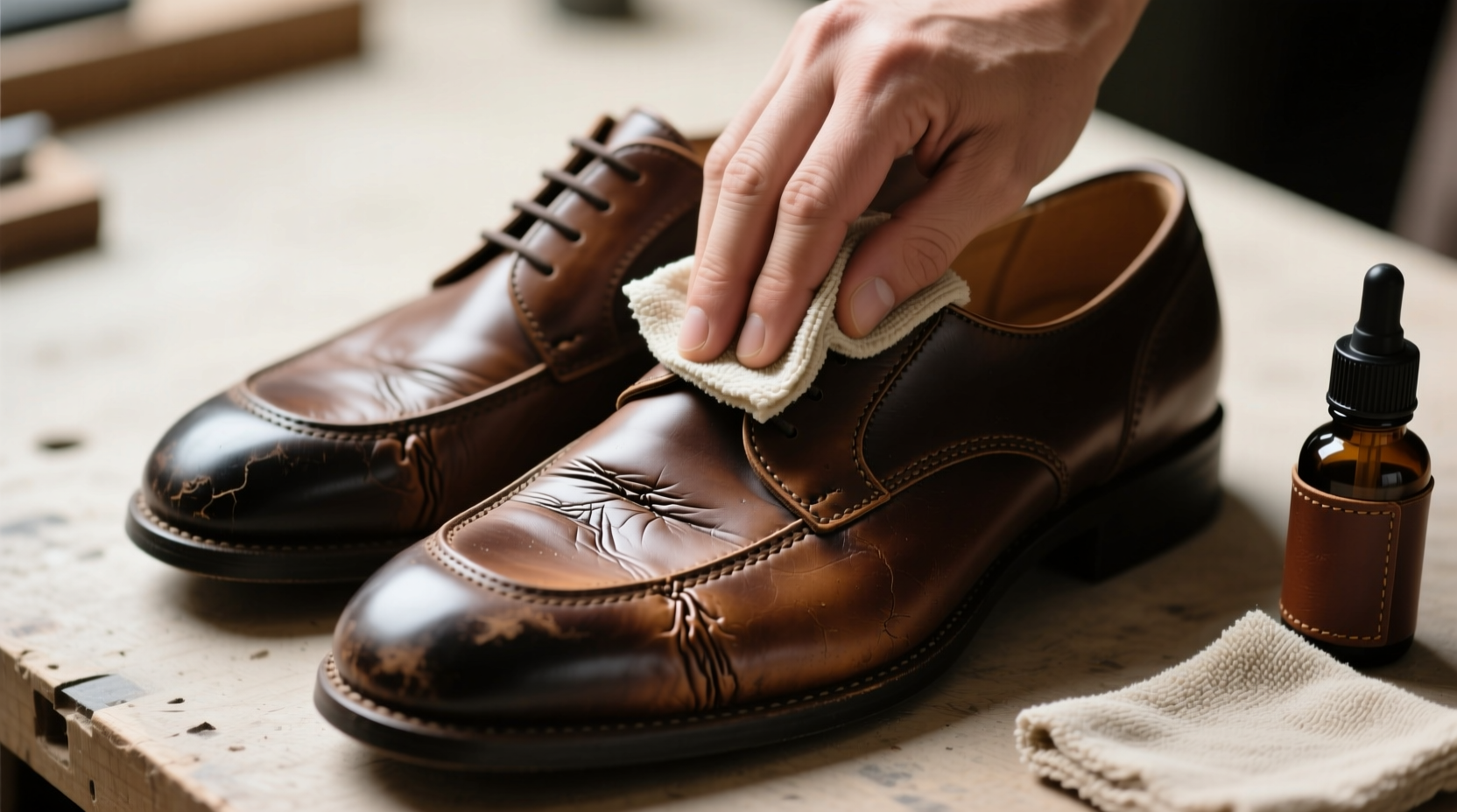 how to get rid of creases in your leather shoes