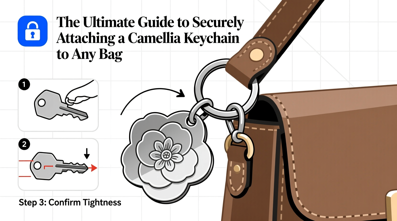 the ultimate guide to securely attaching a camellia keychain to any bag