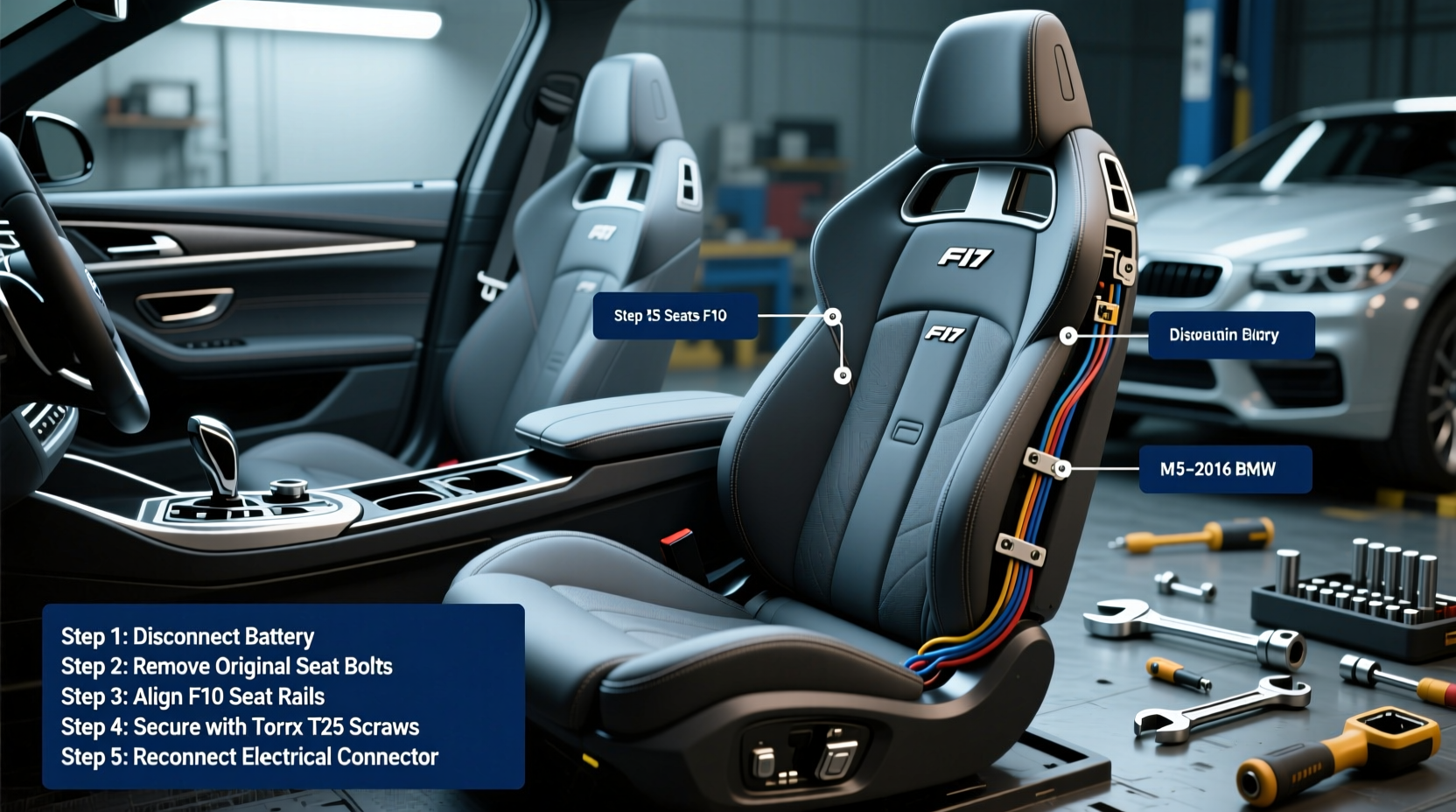 m5 seats f10 installation