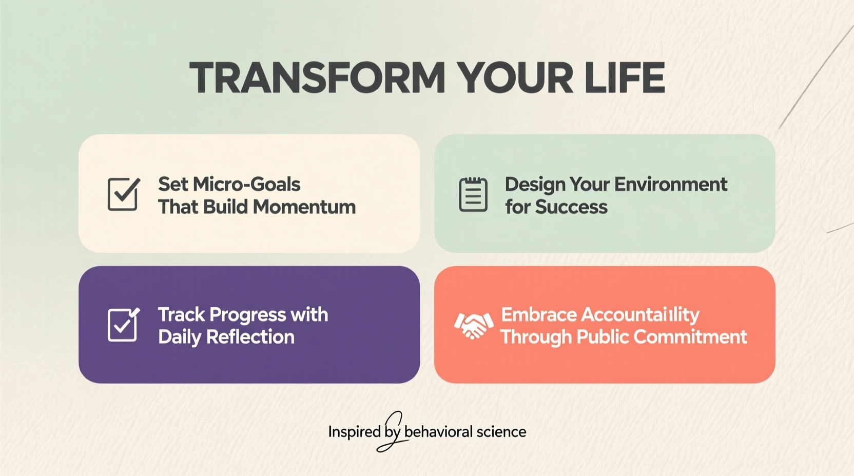 transform your life practical strategies to create lasting change starting today