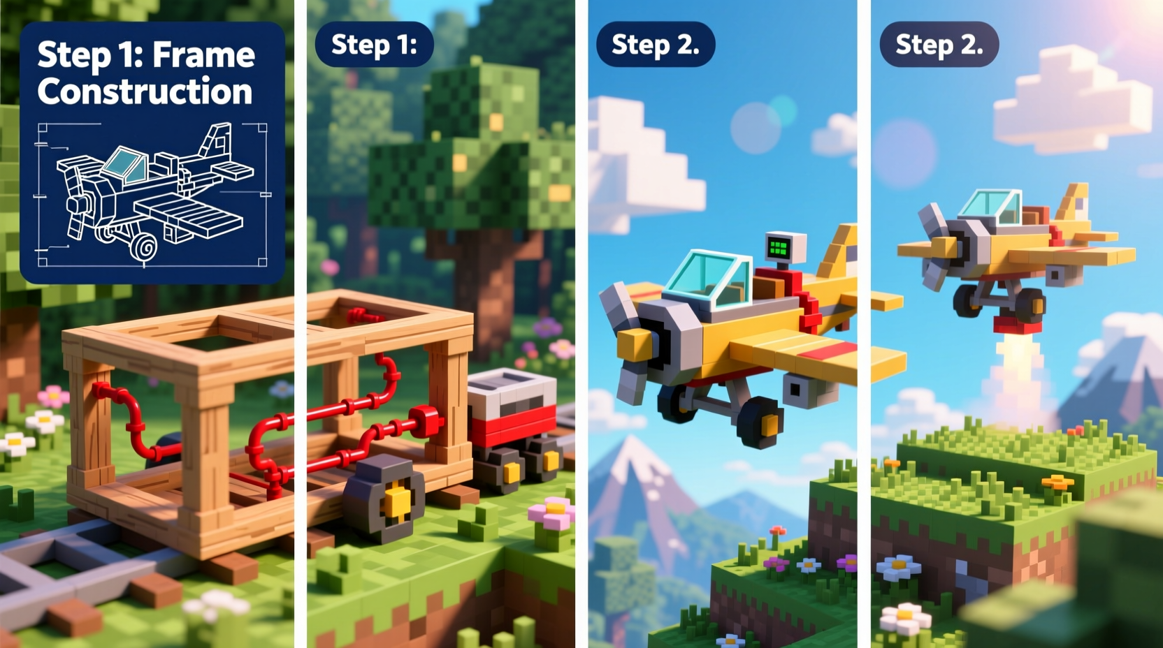 crafting your own airplane in minecraft a step by step guide to building and flying