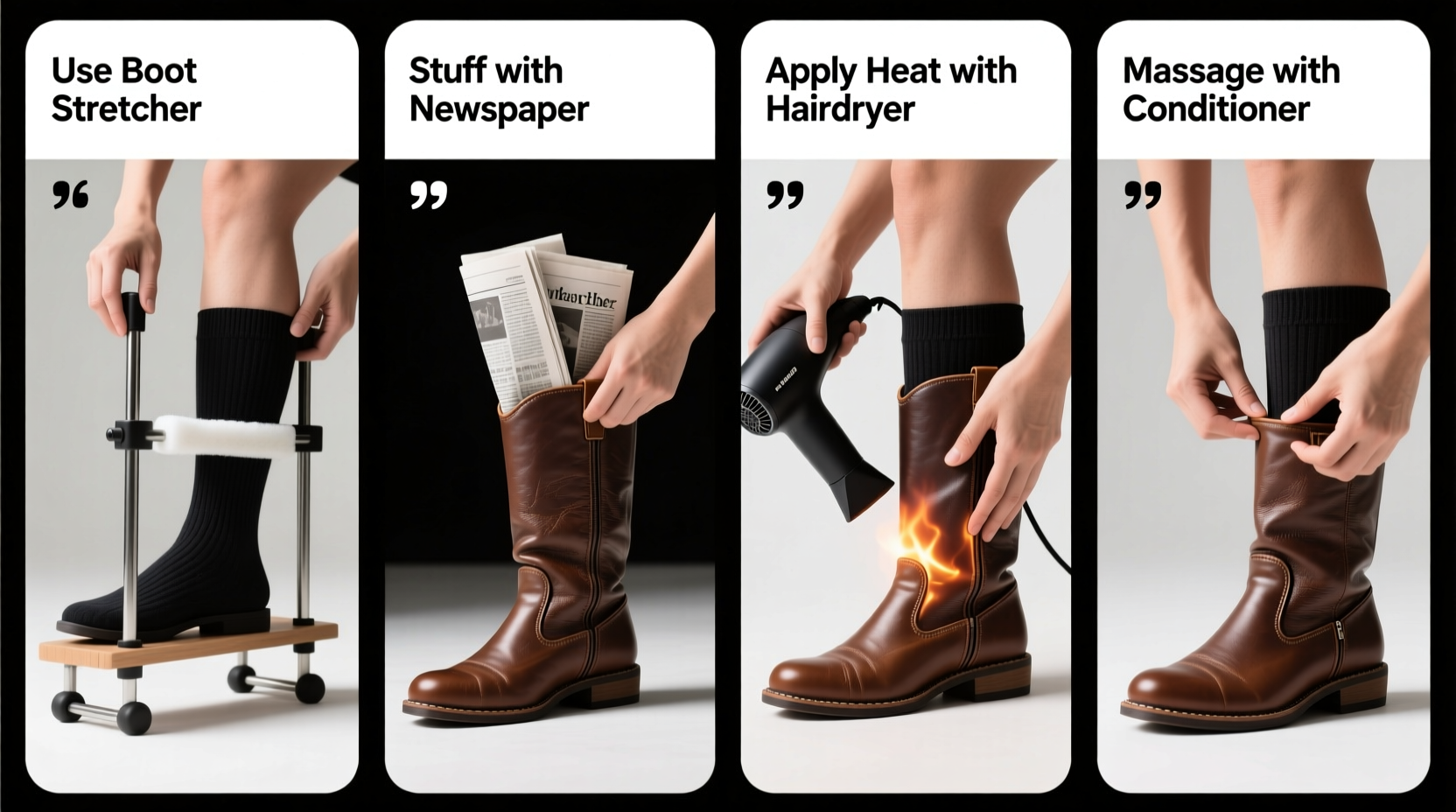 effective techniques to stretch tight sock boots for a comfortable fit