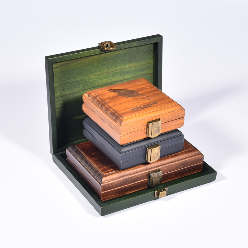 Luxury personalizado véspera de madeira gravada caixa