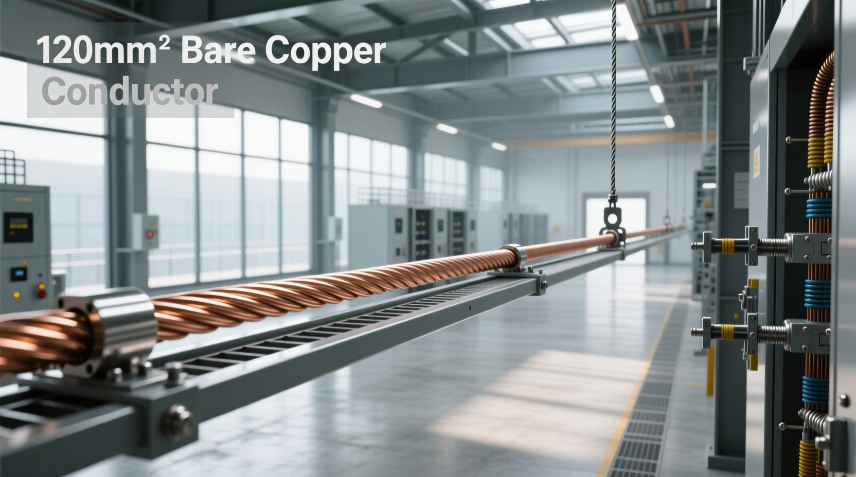 120mm² bare copper conductor guide