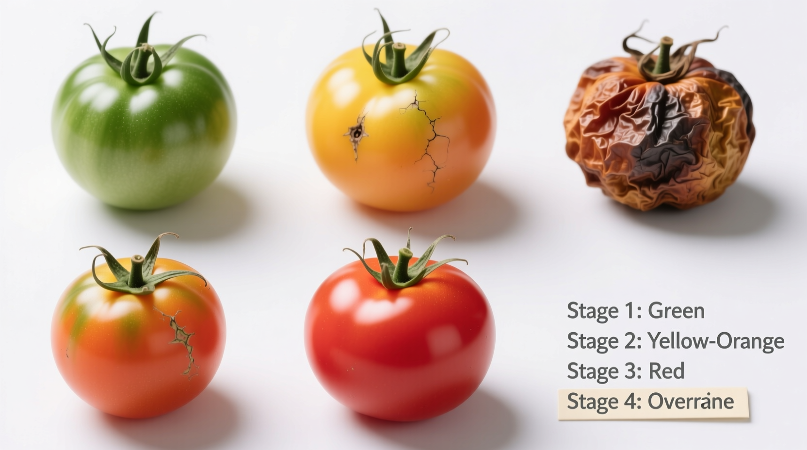 Comparison of tomato look-alike fruits in various stages