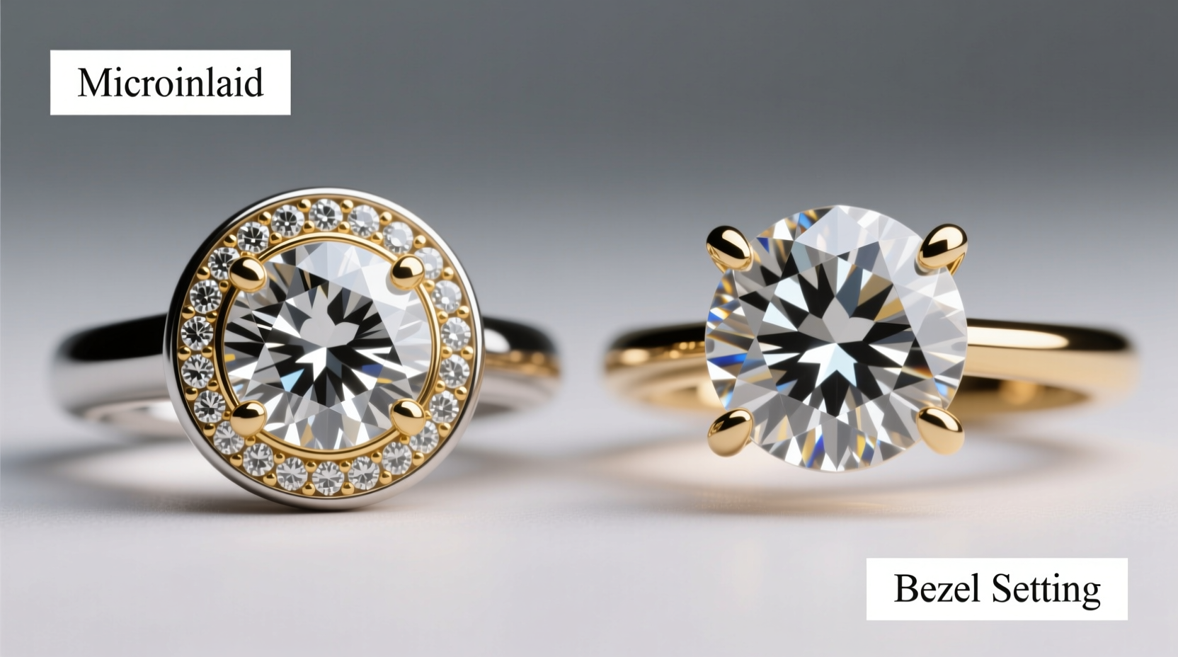 microinlaid vs bezel setting does the diamond setting really matter