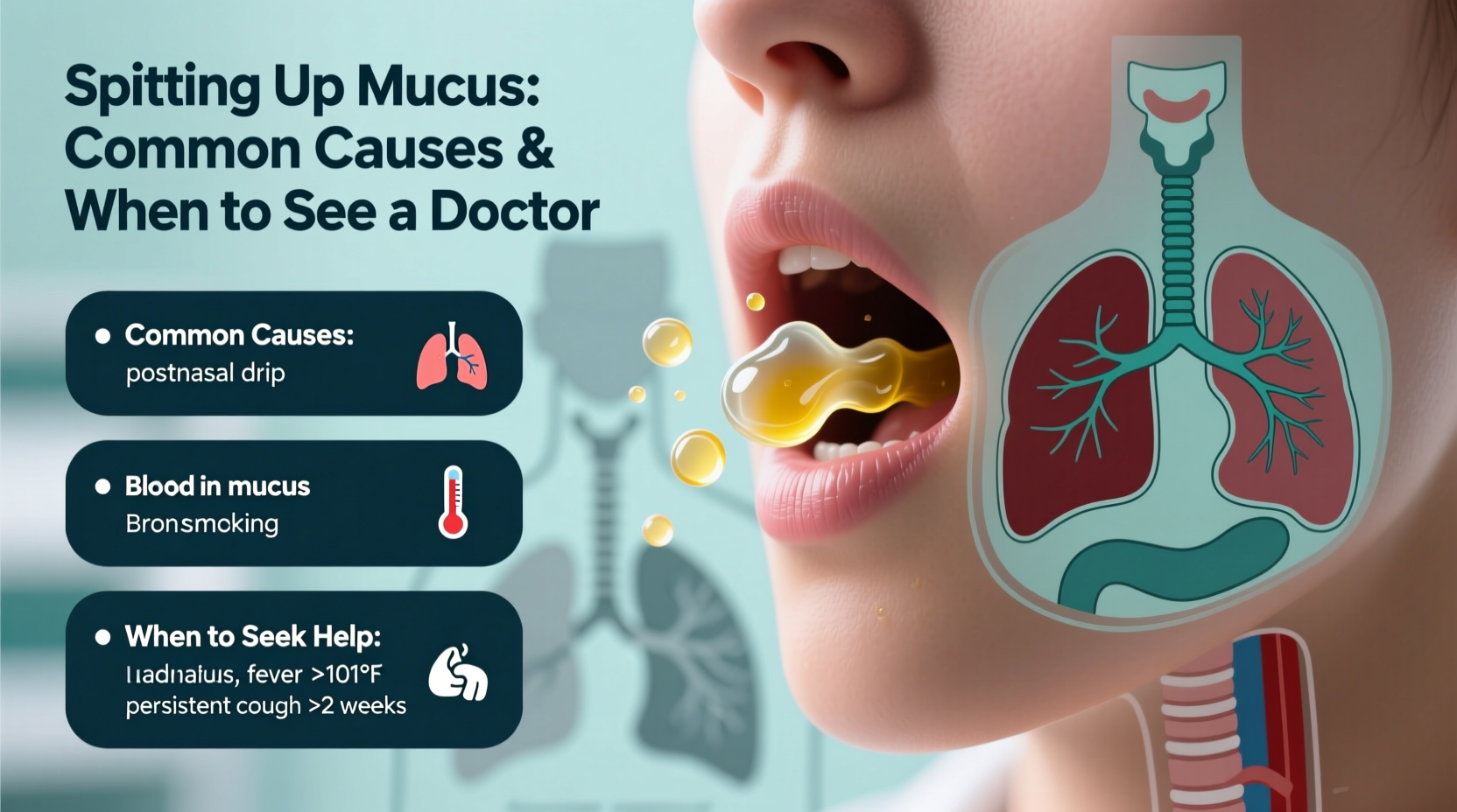 spitting up mucus common causes and when to see a doctor