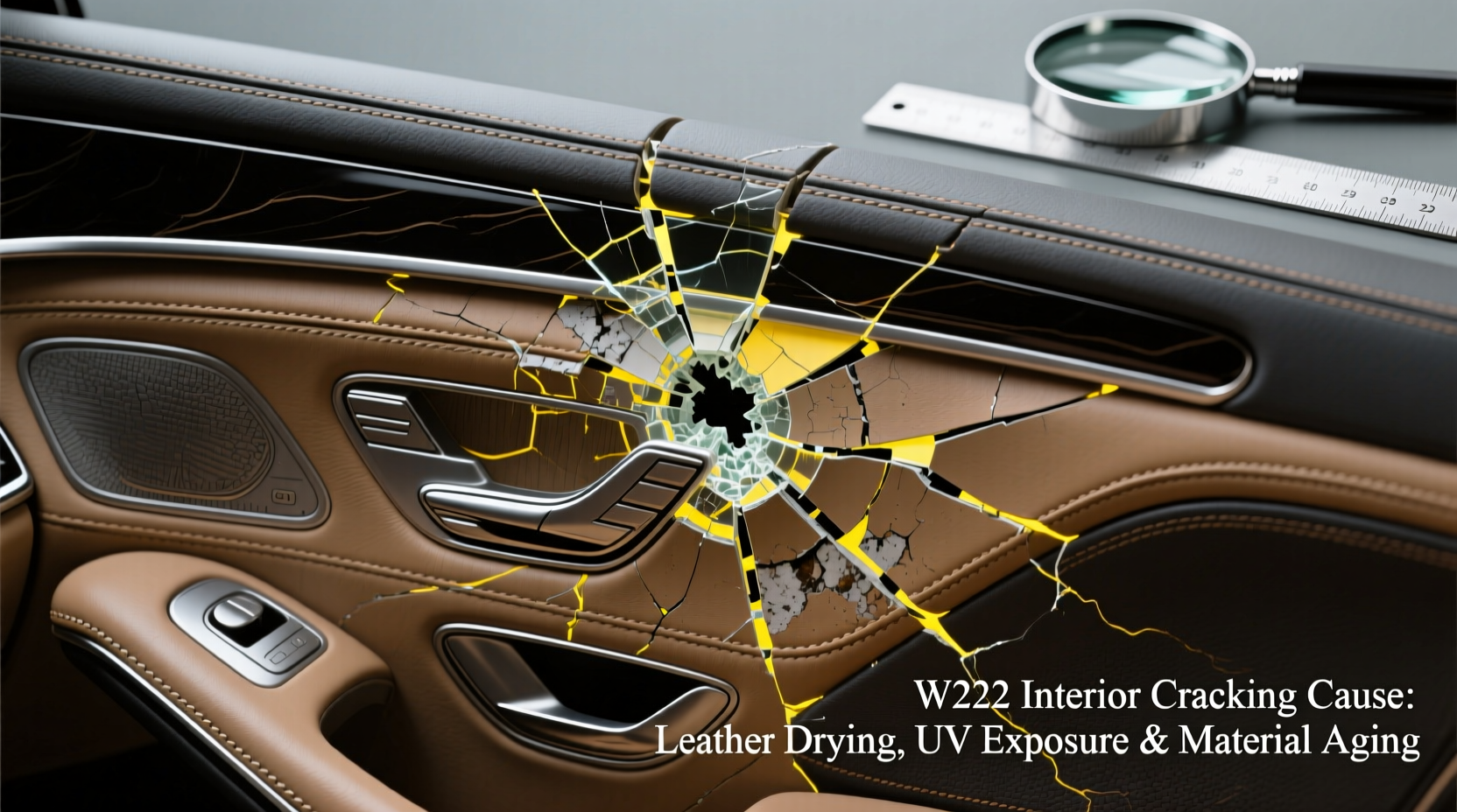 w222 interior cracking cause