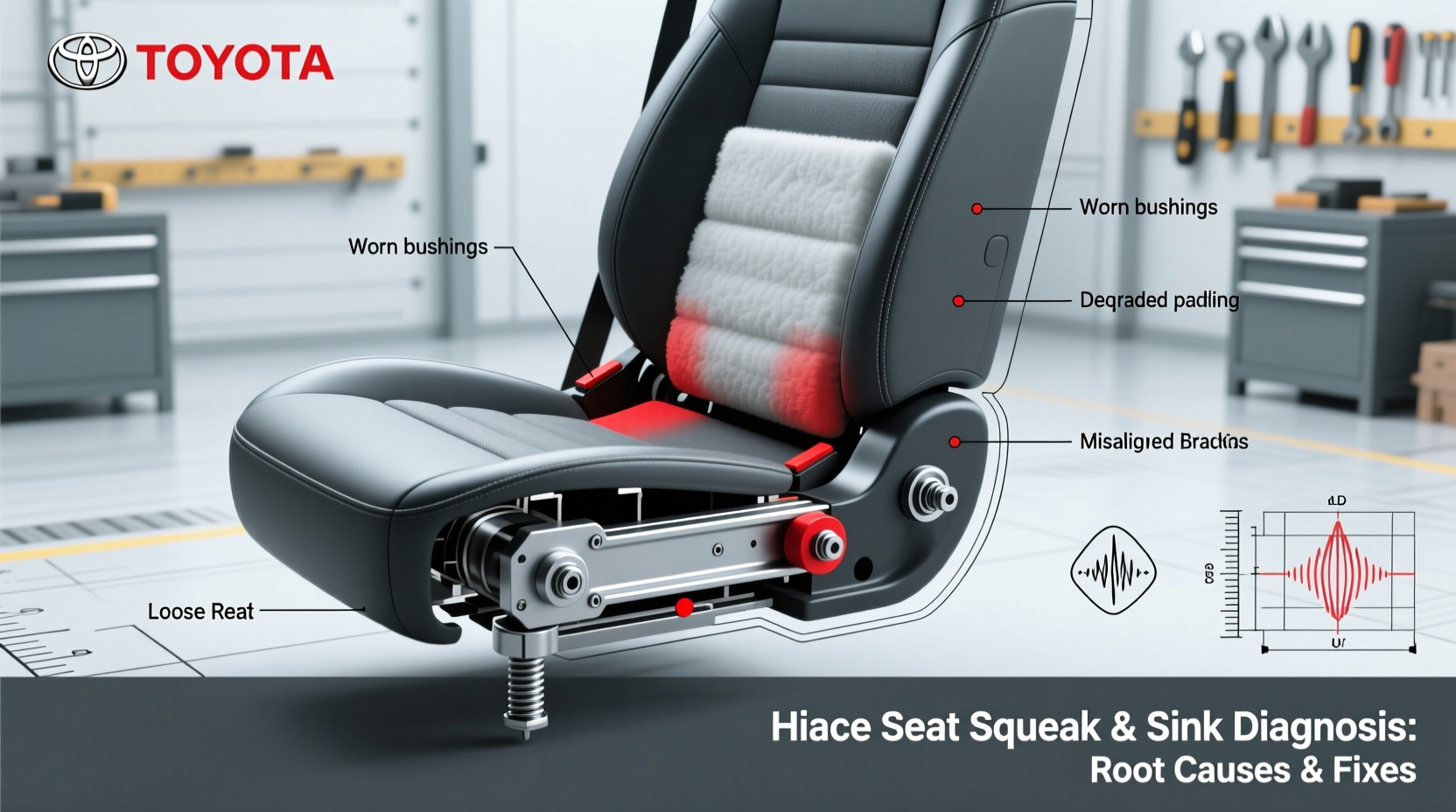hiace seat squeak sink diagnosis