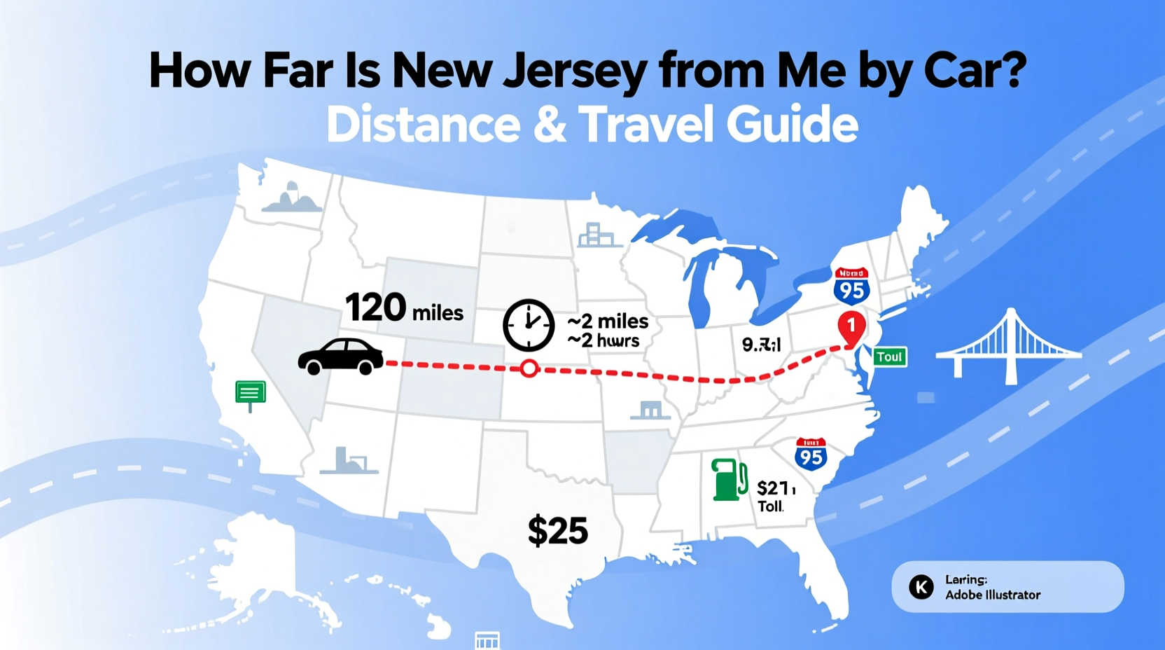 how far is new jersey from me by car