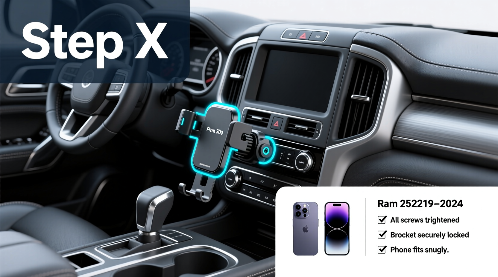 ram 2500 phone bracket install guide