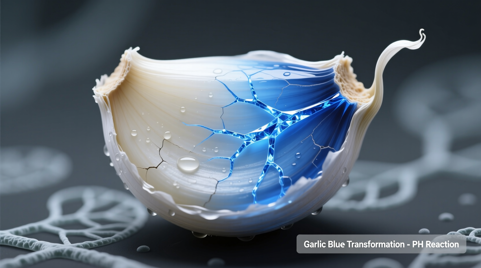garlic turn blue