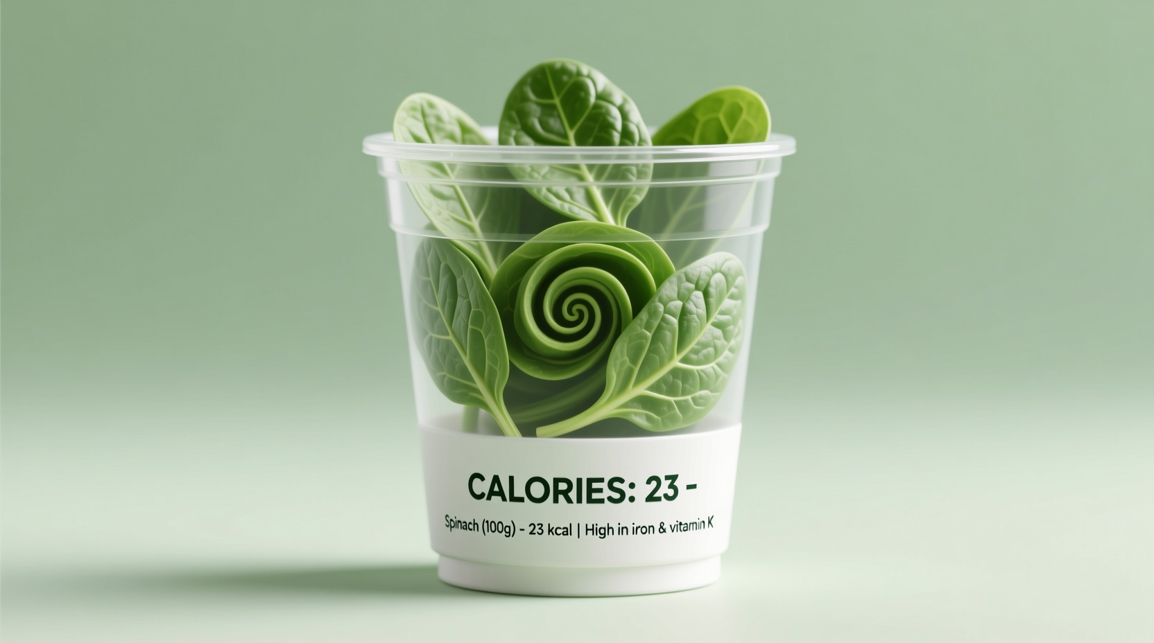 calories cup spinach