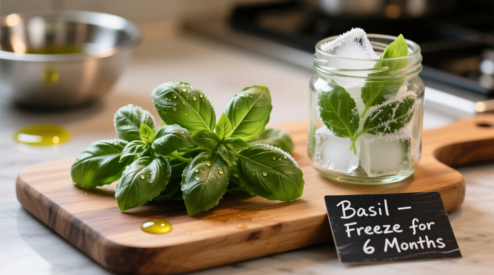 how freeze basil