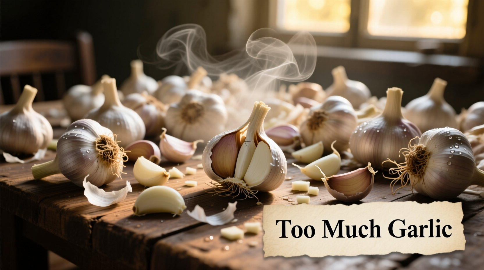 too much garlic