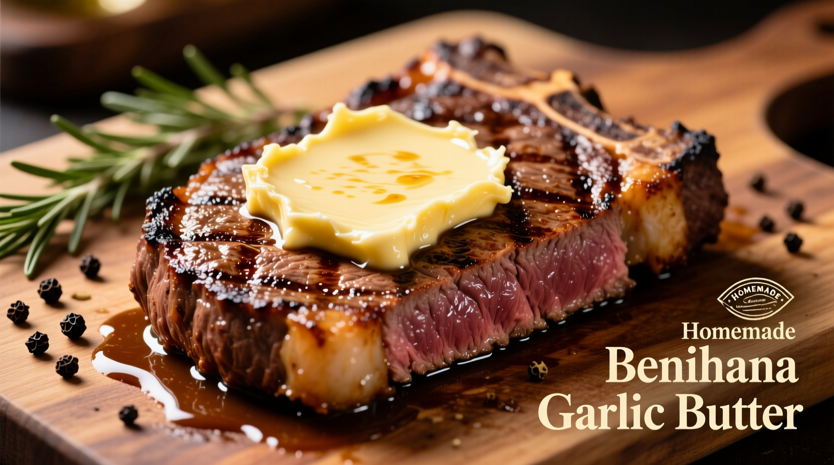 Homemade Benihana garlic butter spread on steak