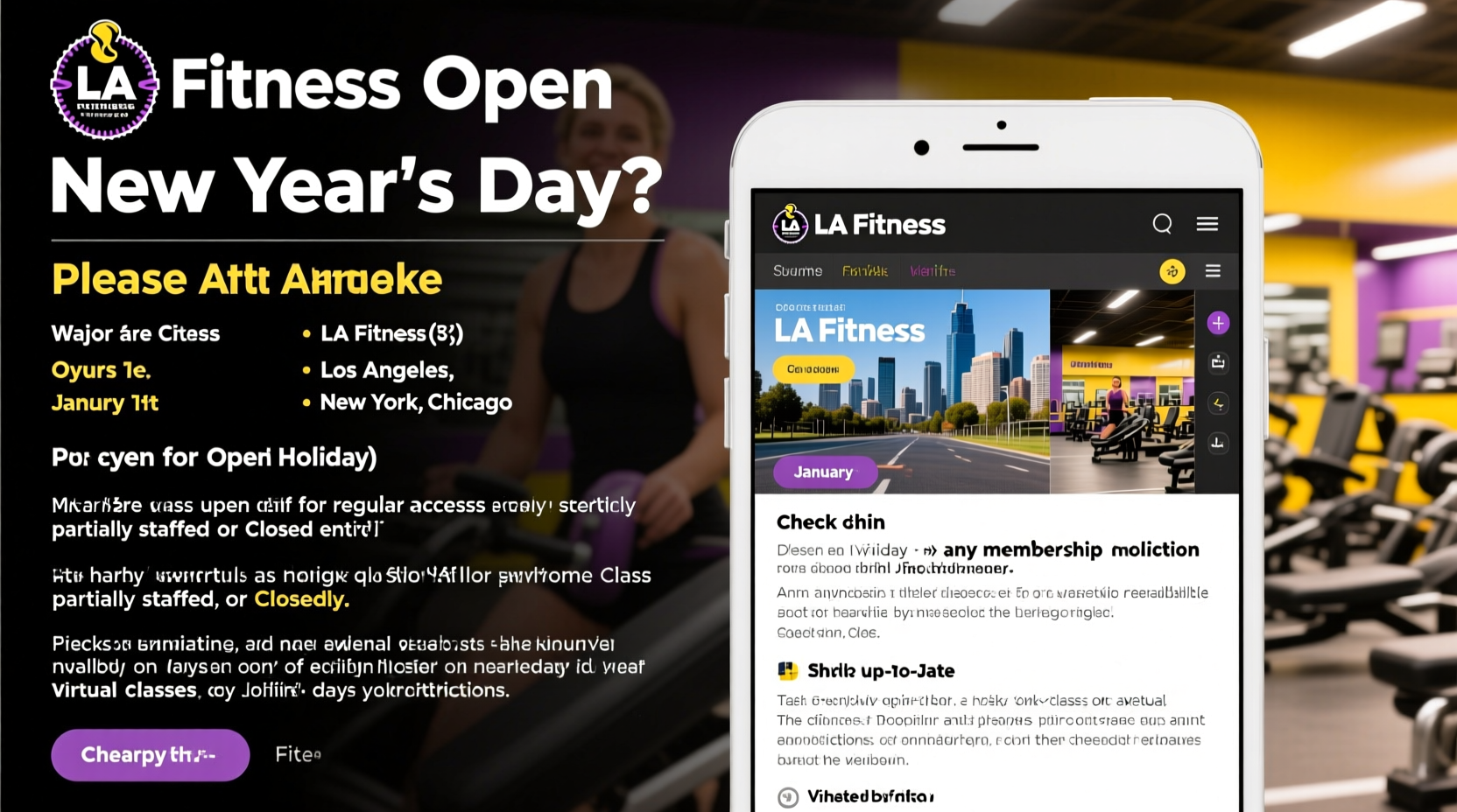 is la fitness open on new years day