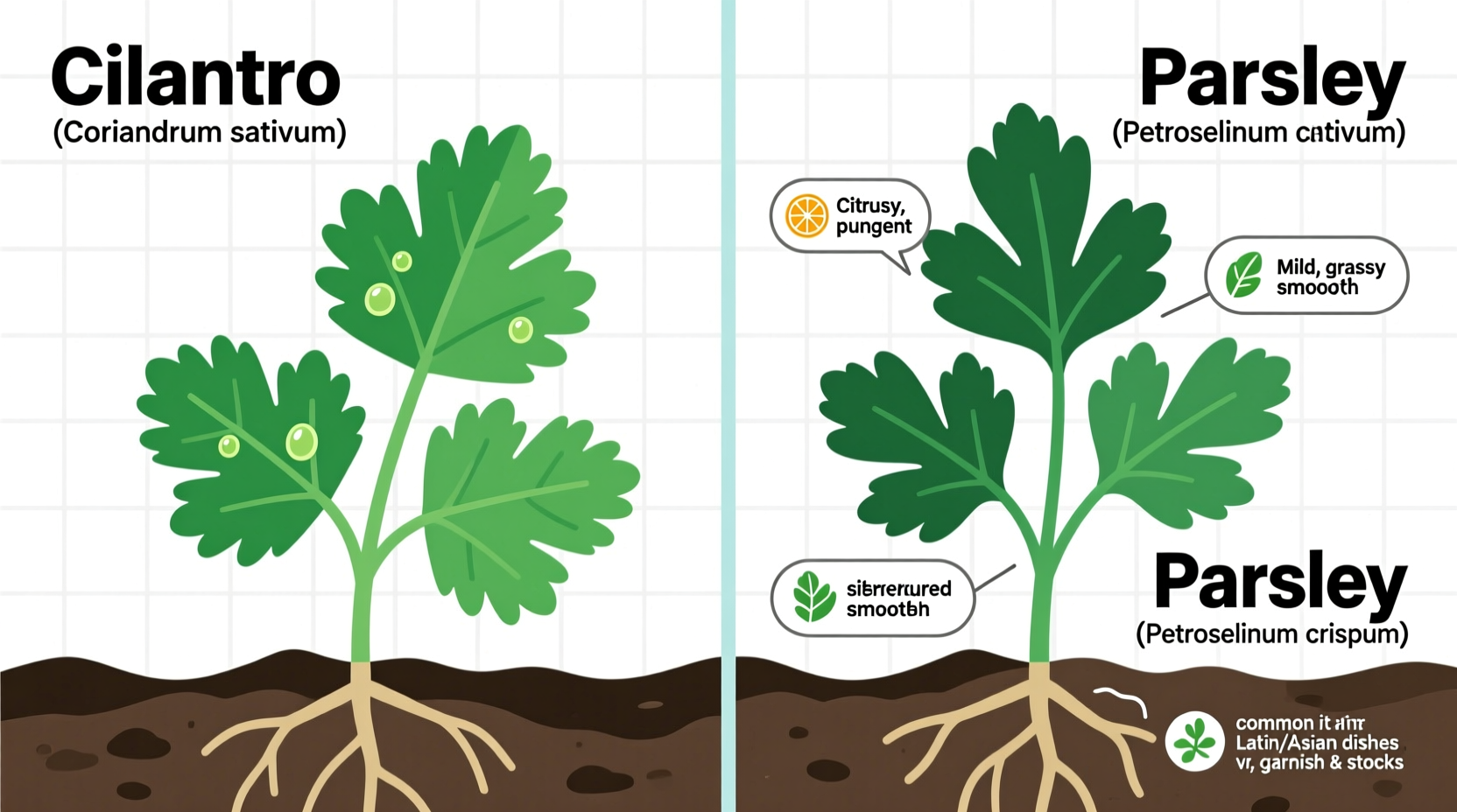 are cilantro and parsley the same