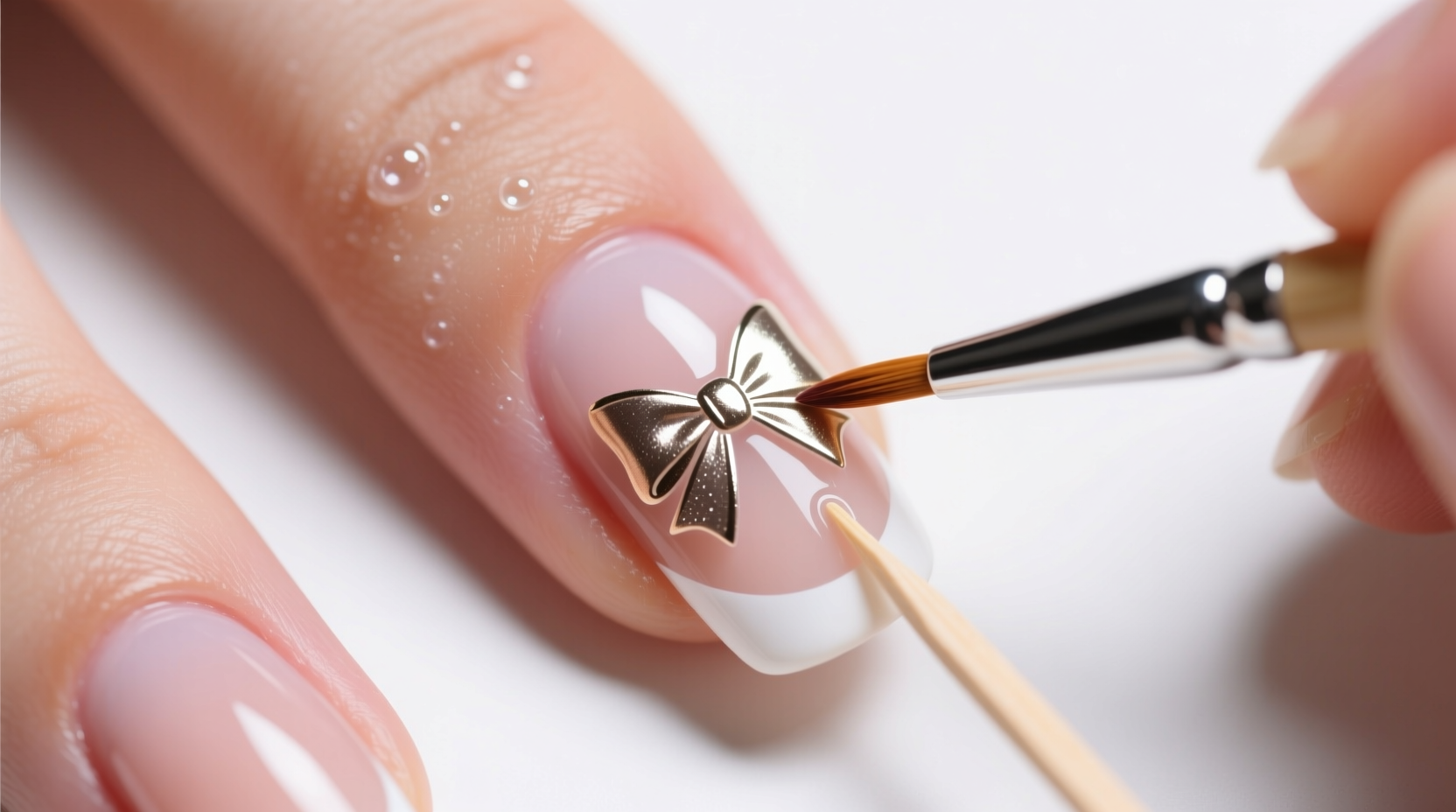 step by step guide to applying bowknot nail stickers for a durable salon quality finish