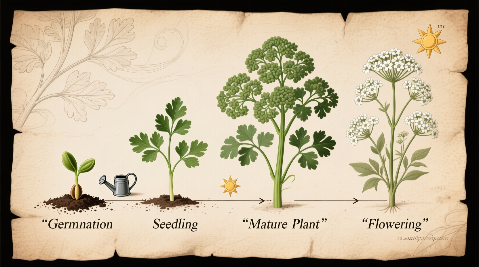 how does parsley grow