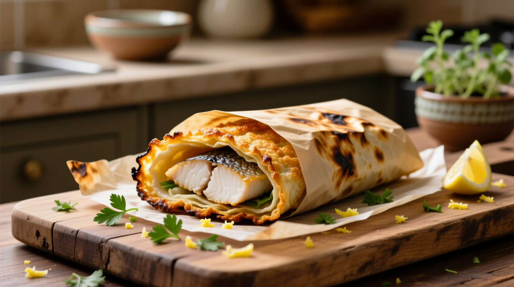 crispy oven baked fish wraps
