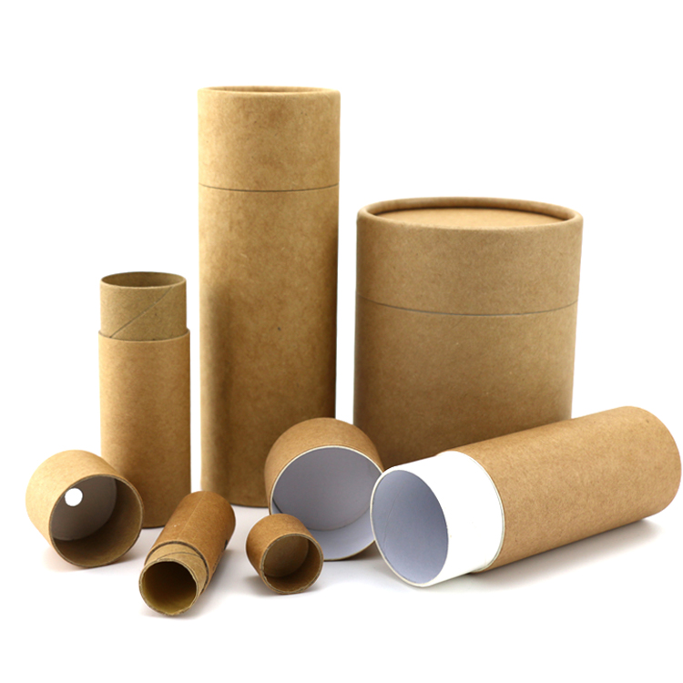 Caixa de empacotamento do cilindro de papel amigável reciclável quente de Eco da venda para o chá/ervas/o tubo de empacotamento /Deodorant do café