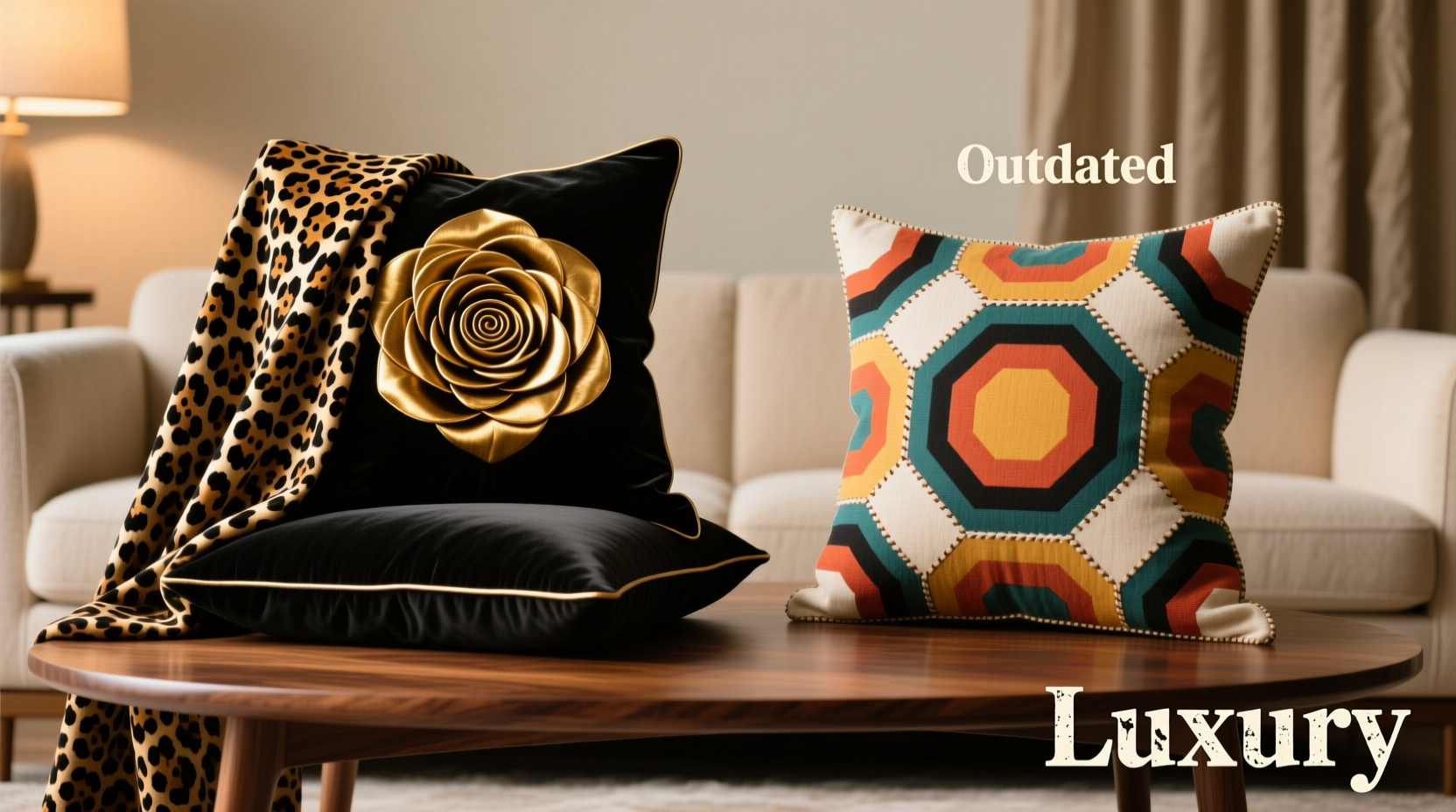 leopard vs geometric cushion covers which one screams expensive and which screams outdated
