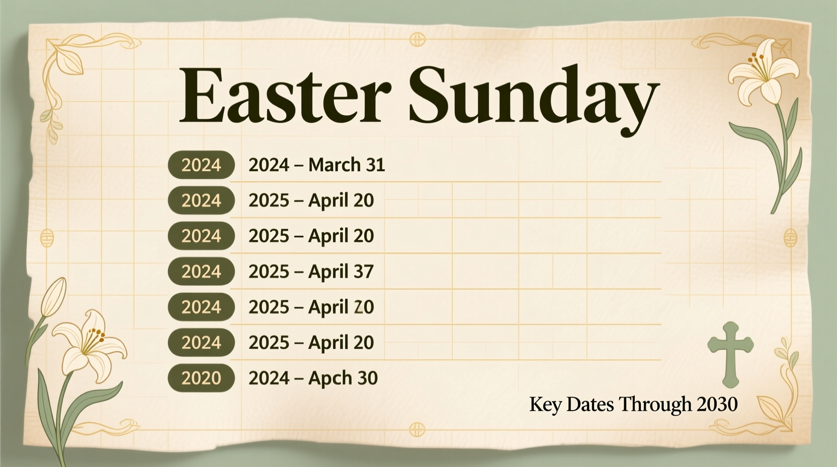 what days has easter been on