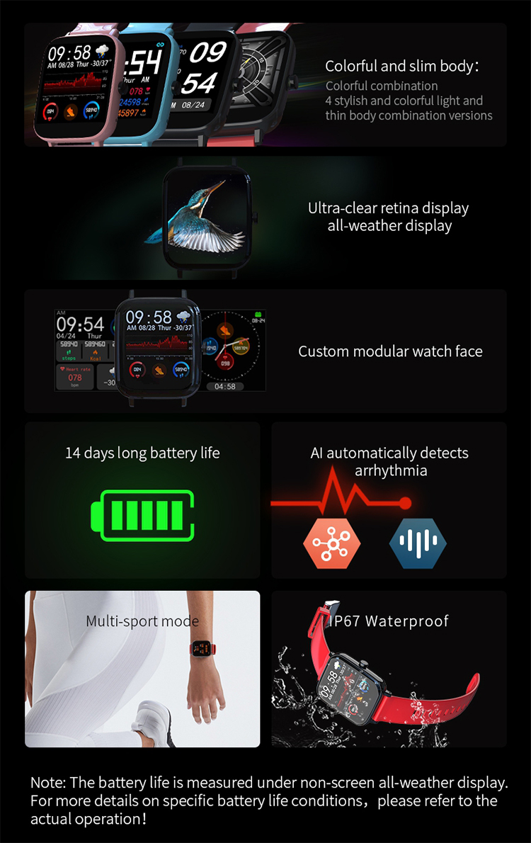 Gt168 pulseira inteligente bt, relógio inteligente, monitoramento de frequência cardíaca, pressão sanguínea, gt168 para homens