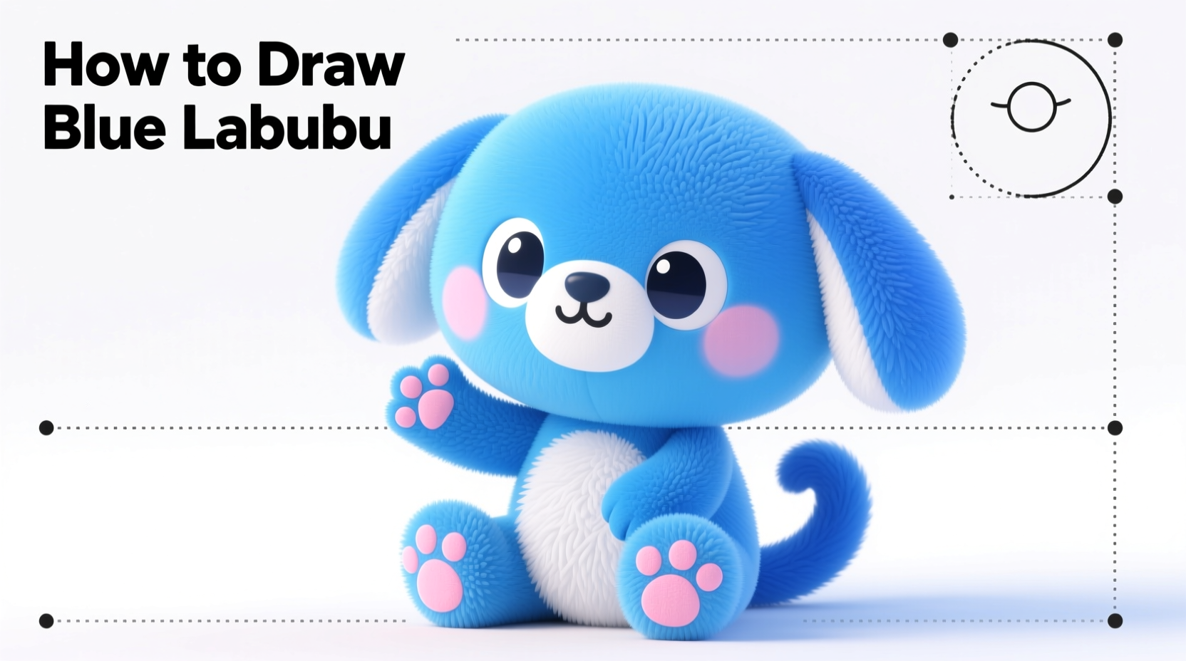 how to draw a blue labubu