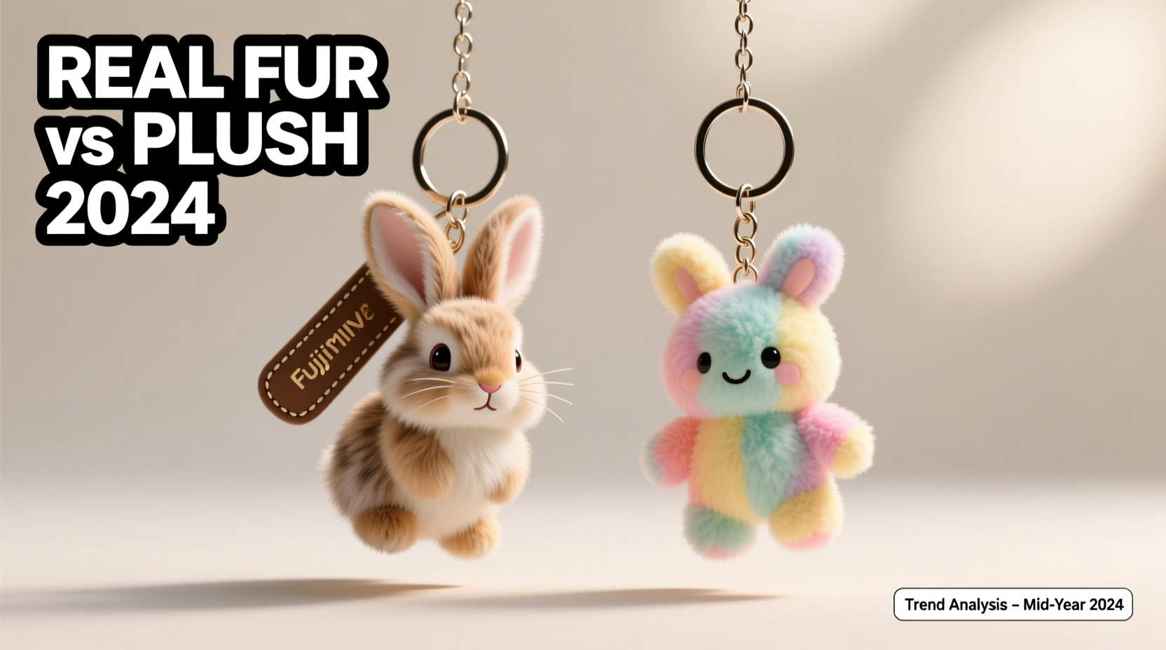 bunny fur vs plush keychains are real fur keychains still popular or is plush better in 2024
