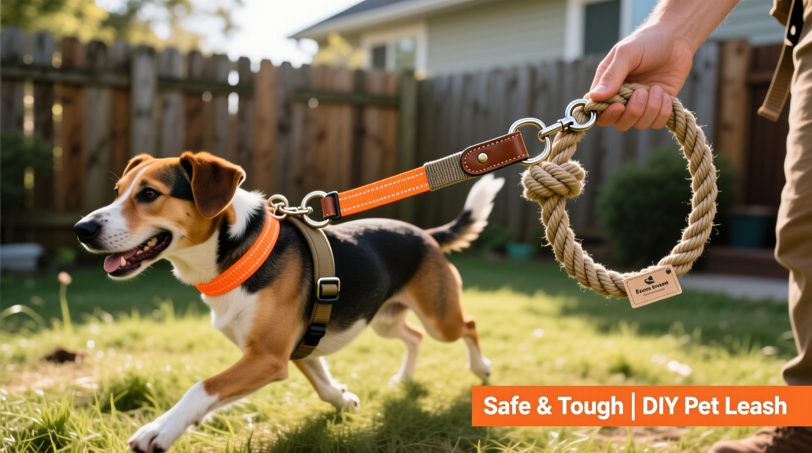 creative ways to make a safe and durable makeshift dog leash using everyday items