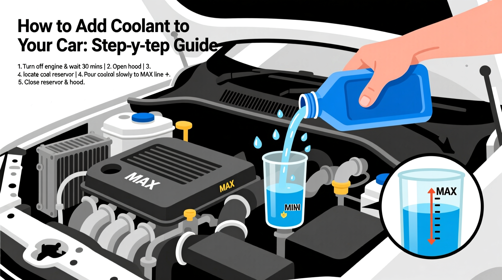 how do i put coolant in my car