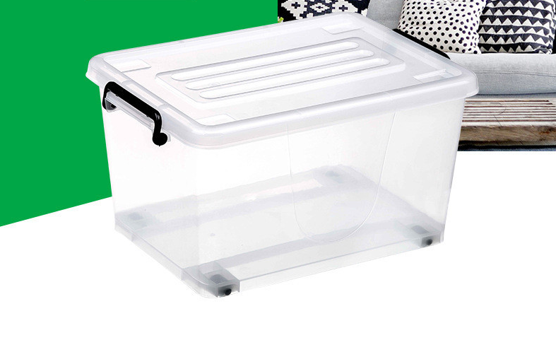 带轮子的透明储物盒