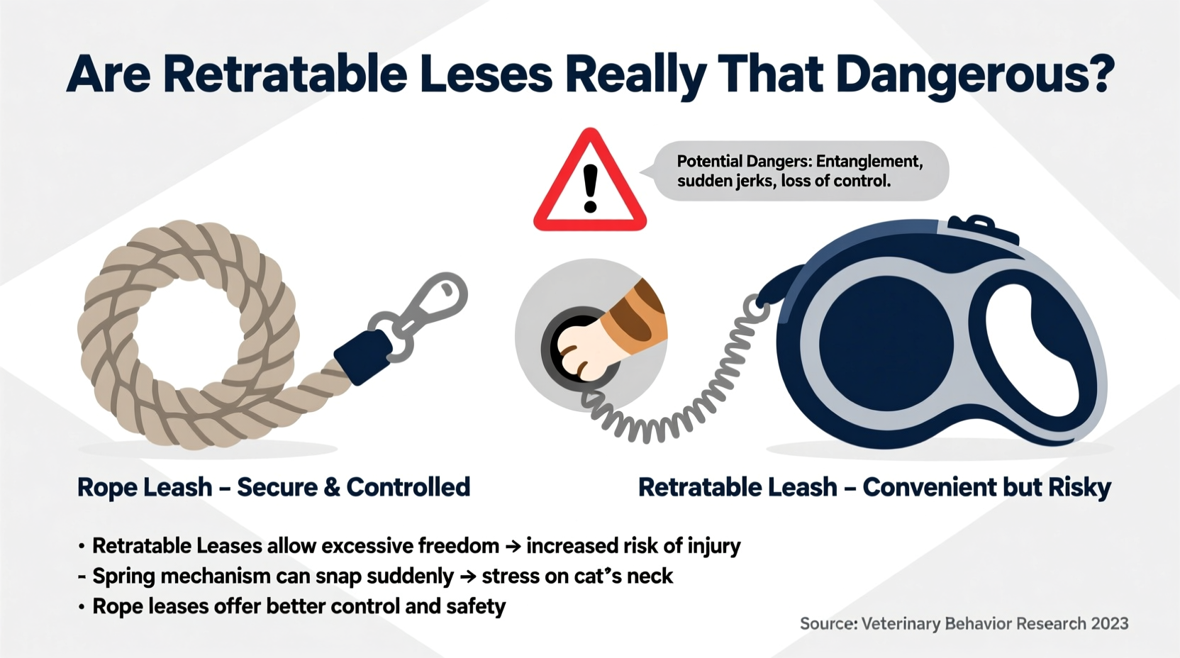 cat rope leash vs retractable leash are retractable leashes really that dangerous