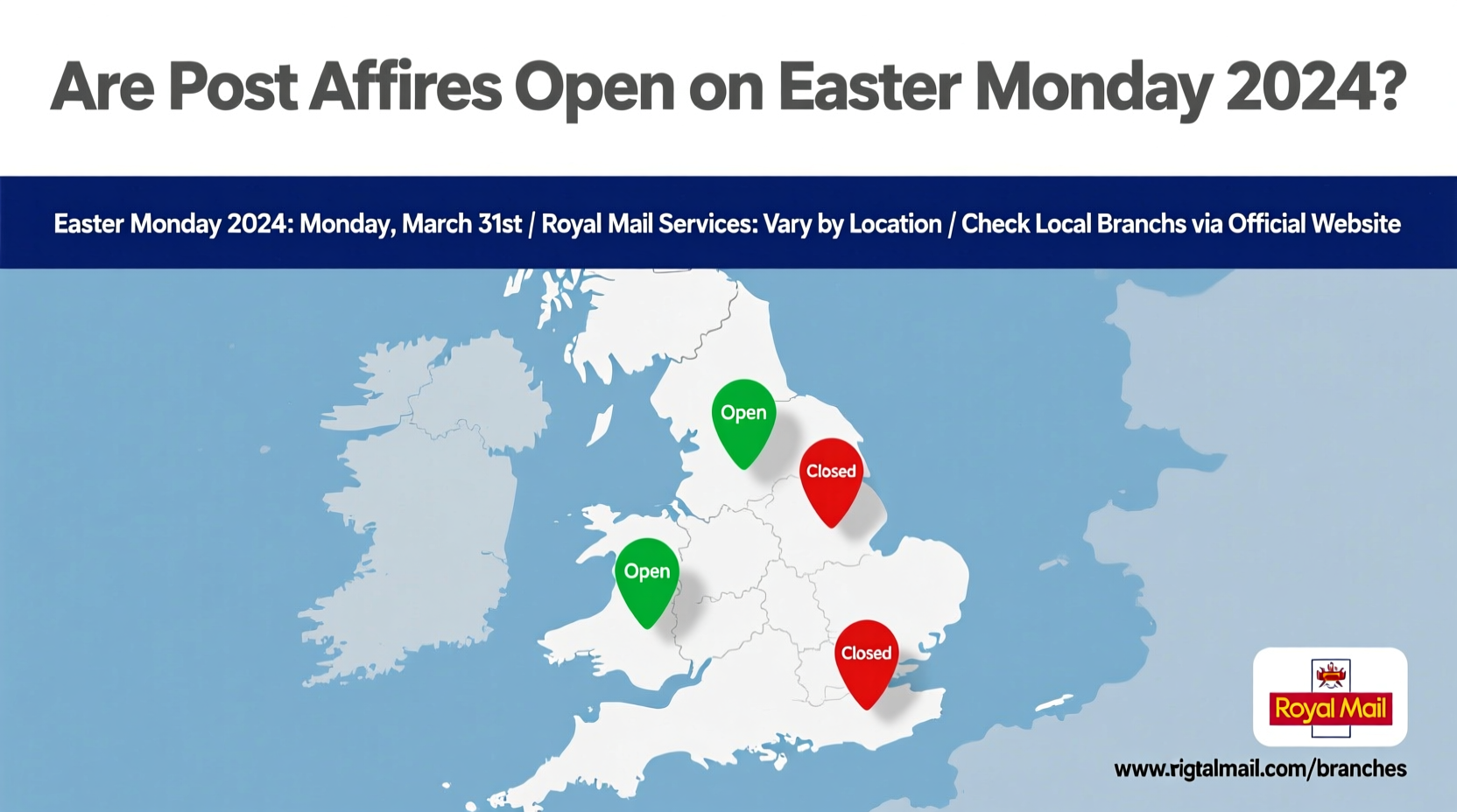 are post offices open on easter monday 2024