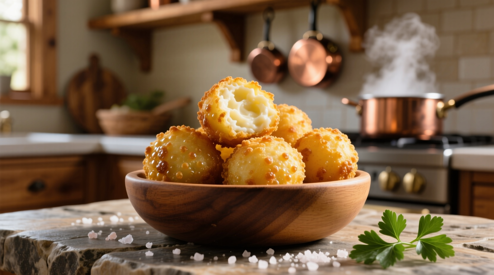 deep fried mashed potato balls