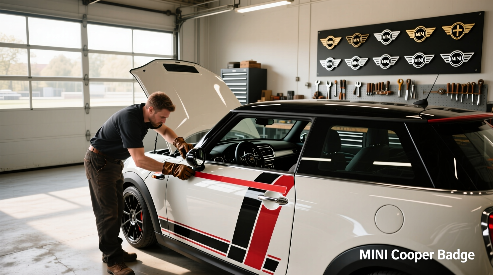 How to choose mini cooper badge,How much to put stripes on a MINI?